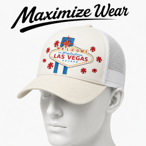 Casquette Trucker en Polyester pour l'extérieur, 6 panneaux, réglable, avec logo brodé Las Vegas, unisexe, décontractée, printemps-été - Product Image 4