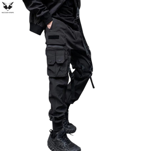 Pantalons de style urbain multi-poches avec sangles réglables et boucles utilitaires, nouvelle arrivée, vêtements techniques personnalisés - Product Image 6