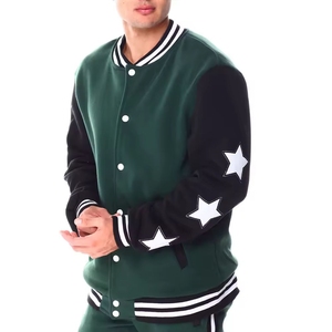 Premium Varsity Bomber <b>Jacket</b> Custom Wool Body <b>Leather</b> Sleeves Embroidery Logo College Team Streetwear Varsity <b>Jacket</b> - Product Image 5