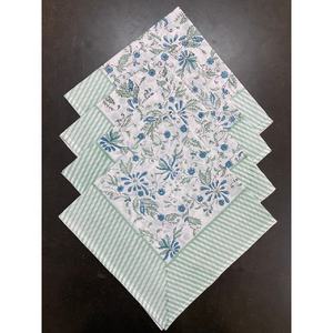 New Arrival Indian Hand Block Print Table <b>Napkins</b> Made of Pure Cotton Slub <b>Fabric</b> Handmade Cotton Cloth <b>Napkins</b> Set - Product Image 6