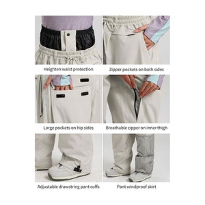 Pantalones de Nieve para Hombre y Mujer, Holgados, para Snowboard, Aislantes, Resistentes al Viento e Impermeables, para Esquí, Senderismo, Invierno y Actividades al Aire Libre - Product Image 4