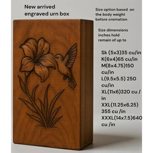 Elegant Wooden Funeral Urn with Natural Finish Classic Wooden Cremation Urn for Adult Ashes by AYAANS - Product Image 6