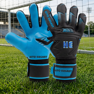 Gants de gardien de but en cuir de qualité supérieure, fermeture à boucle, gants de football professionnels, antidérapants, à doigts entiers - Product Image 2