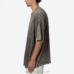 en's Clothes Oversized <b>Tshirt</b> Streetwear Short Sleeves Custom Blank T Shirt for Men Cotton <b>Polyester</b> Heavy Weight - Product Image 3