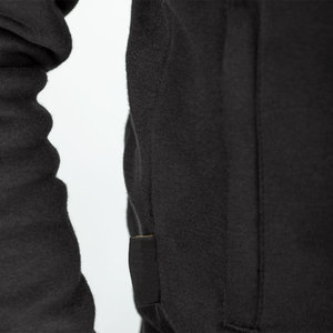 Sweat à capuche zippé noir pour homme 100 % coton French Terry coupe classique décontracté avec poche avant pour l'automne - Product Image 6