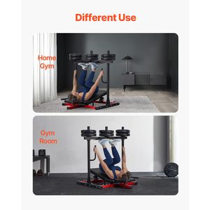 Macchina Leg Press Regolabile in Acciaio al Carbonio per Home Gym con Caricamento a Piastre per Allenamento Gambe e Parte Inferiore del Corpo, Design Verticale - Product Image 6