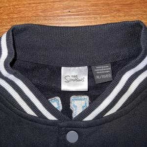 Veste Lettermen The Simpsons Bart Simpson noire et grise brodée - Product Image 4