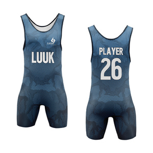 Traje de Una Pieza Personalizado para Artes Marciales Mixtas, Sublimado, Ajustado, de Secado Rápido, Unisex, para Adultos, Ropa de MMA, Singlet de Lucha Libre Americana - Product Image 1