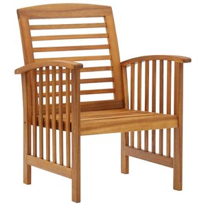 Set di 2 Sedie da Giardino in Legno di Acacia Naturale Massiccio, Misura Standard - Product Image 3