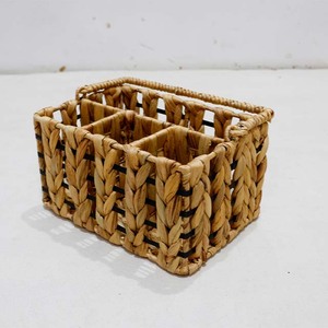 Cesta de Vino Ecológica de Jacinto de Agua, Diseño Nuevo, Rectangular, 4 Compartimentos, Multifuncional, con Asa Resistente - Product Image 3