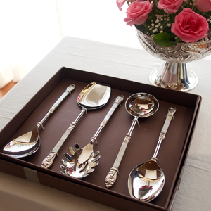 Juego de Cucharas para Servir Lustro Serve Collection Opal Grace, Cucharas de Lujo con Diseño de Concha, Juego de Regalo Regal Pearl, Cucharas Divine Lustre para Fiestas - Product Image 3