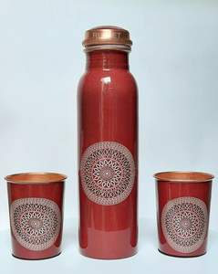 ขวดน้ำทองแดง ขวดน้ำโลหะ ขวดทองแดงอินเดีย ขวดรักษ์โลก ขวดโลหะนำกลับมาใช้ใหม่ได้ ขวดเพื่อสุขภาพ - Product Image 6