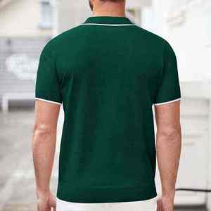 New Arrival <b>Men's</b> for <b>Polo</b> T-<b>Shirt</b> in <b>green</b> Solid Color Eco-Friendly and Wholesale Price with 100% cotton from Pakistan - Product Image 5