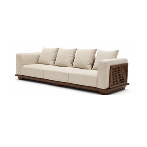 Sofá Individual Moderno y Duradero de Madera Maciza Tapizado en Tela de Lujo para Sala de Estar, Apartamento, Hotel, Villa - Product Image 3