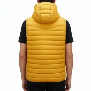 Custom Logo Design Quality Fashion Winter Wear Quilted <b>Packable</b> Puffer Vest Regular Sleeve Puff <b>Jacket</b> Men Plain Dyed Zipper OEM - Product Image 2