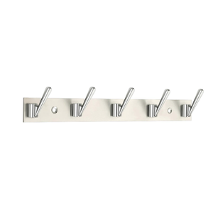 Premium SS202 Stainless Steel 5 Pin Cloth Hook Heavy Duty Rustproof <b>Wall</b> <b>Mounted</b> Door Hanger for Bathroom Kitchen Coat Towel - Product Image 1