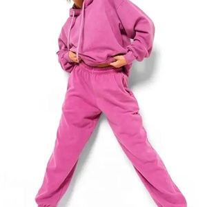 Conjunto de Sudadera con Capucha y Pantalones Extra Grandes Color Marrón, Tela French Terry, Unisex, Estilo Casual para Otoño, Corte Regular - Product Image 6