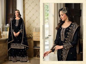 Nouvelle Salwar Kameez Pakistanaise Indienne Traditionnelle en Faux Georgette, Broderie Lourde pour Femme, Tenue de Soirée de Haute Qualité, Prix Vente Chaude - Product Image 4