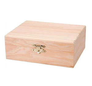 Caja de joyería de lujo hecha a medida de madera maciza sin pulir por blossom craft india - Product Image 1