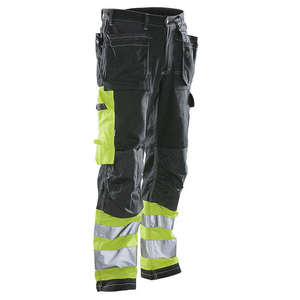 Pantalon de travail et de sécurité haute visibilité pour homme, personnalisé, en tissu technique, pour soudeurs - Product Image 2