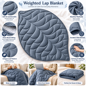 ผ้าห่มถ่วงน้ำหนักสำหรับผู้ใหญ่ |   ผ้าห่มน้ำหนัก 5 ปอนด์ รุ่น Heavy Comfort |   ผ้าห่มซักเครื่องได้ ขนาด 23x29 นิ้ว |   ผ้าห่มนุ่มสบายบรรจุเม็ดแก้ว - Product Image 6