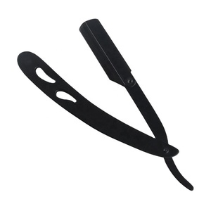Navaja de barbero de acero inoxidable con filo recto y diseño plegable, colores personalizados disponibles para venta al por mayor, para afeitado masculino - Product Image 1