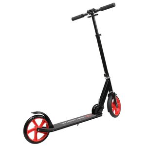 Monopattino di Lusso a Tre Ruote per Bambini, Pieghevole, Nero e Rosso, in PU e Plastica, con Modalità a Spinta per Attività all'Aperto, con Luci, Età 3+ Anni - Product Image 3