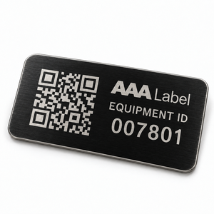 Plaques de numéros de série personnalisées avec code QR, étiquettes gravées en acier inoxydable pour équipement industriel - Product Image 2