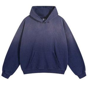 Sweat-shirts en tissu tissé pour hommes, vente chaude, 100% coton, poids lourd, impression numérique personnalisée, streetwear décontracté, collection hiver - Product Image 1