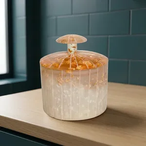 Artizon Studio AS-2767 Custom Eco-Friendly Non-Toxic Resin <b>Jar</b> with Lid Classic Design <b>Kitchen</b> <b>Storage</b> Container OEM Bulk Orders - Product Image 4