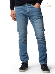 Jean en denim pour homme de qualité supérieure, vintage, décontracté, coupe droite, respirant, personnalisé, délavé à la pierre, foncé, avec lavage laser - Product Image 2
