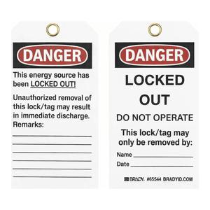 Étiquettes de sécurité Brady Lockout Tagout - Danger : Équipement verrouillé, ne pas utiliser pour la maintenance - Product Image 2