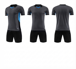 Uniforme de Fútbol Personalizado Color Gris Oscuro, Fabricante de Uniformes Deportivos de Primera Calidad, Conjunto Ecológico 100% Poliéster de Malla de Secado Rápido - Product Image 1