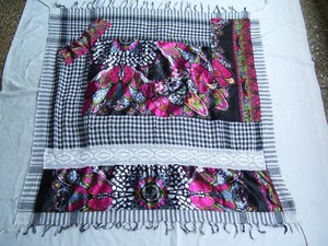 New Design Ethnic Cotton <b>Scarf</b> with Patchwork and Arab Arafat Inspired Pattern Designer Shawl - Product Image 3