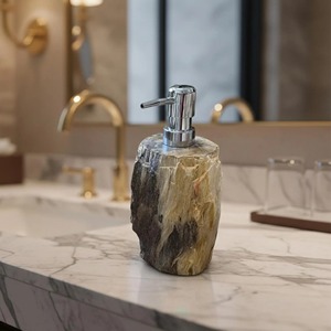 Support à bouteilles en bois naturel, parfait pour le shampoing, l'après-shampoing et l'organisation de la salle de bain, fabriqué à la main en Inde - Product Image 6