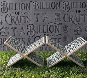 Soporte de Libro Sagrado Plegable con Incrustaciones de Madreperla, Base de Madera, Diseño Personalizado, Suministros de Lujo para Mezquitas - Product Image 1