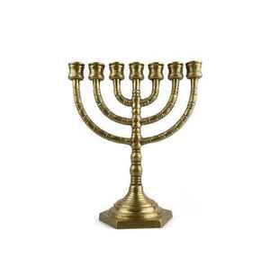 Menorah de Aluminio Estilo Fundido para Villas, Sinagogas, Templos, Iluminación de Mesa, Uso Decorativo, Portavelas de Hanukkah - Product Image 2