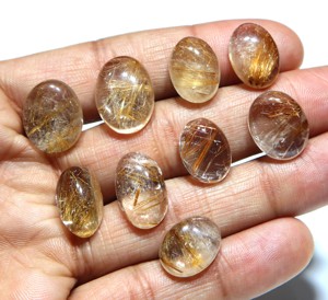 Pierre brute de quartz rutile artisanal, cristal de guérison, pierre de protection en rutile doré pour la fabrication de bijoux, vente en gros - Product Image 1