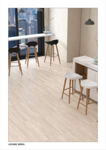 Carrelage en porcelaine finition mate 60x60cm, conçu pour offrir une texture de surface douce, un équilibre de tons naturels et un intérieur stable. - Product Image 2