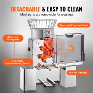"110V Commercial Stainless Steel Automatic Orange <b>Juice</b> <b>Extractor</b> Machine (25 Oranges Per Minute)" - Product Image 5