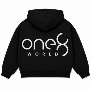 เสื้อฮู้ดซิปสีดำสำหรับผู้ชาย สไตล์ลำลองแนวสตรีทแวร์ มีกระเป๋า - Product Image 3