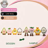 Vente en gros OEM/ODM : Porte-clés en peluche de fruits de 10 cm, mignonnes poupées alimentaires (avocat, pêche), breloques de sac personnalisées