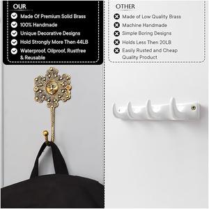 Perchero de Pared de Metal Contemporáneo con Doble Gancho, Resistente y de Gran Capacidad para Abrigos, Bolsos y Toallas - Product Image 5