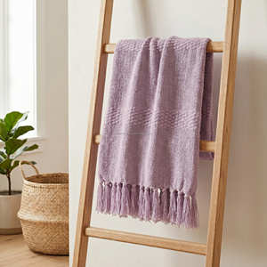 Textured Handwoven Cotton Fringed <b>Sofa</b> Blanket Solid Color Couch Drape Bohemian Lounge Decor Manufacturer - Product Image 2
