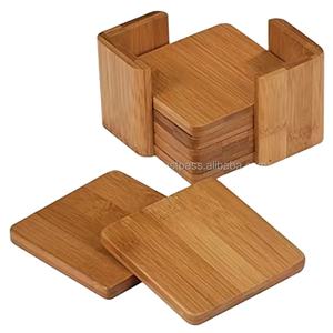 Ensemble de sous-verres en bois de noyer faits à la main de luxe Meilleur prix Sous-verres avec support de rangement décoratif en forme de baril - Product Image 3