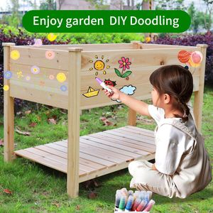Wooden Elevated Garden Bed <b>Planter</b> <b>Box</b> with Storage Shelf for Vegetable Growing Flower/Herb/Backyard/Patio Shed & Storage - Product Image 2