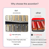 Starway Hot Selling 7 Button 2 Bass Abs Material Register Accordion Gift for Beginners of Stage Performance for Kids
