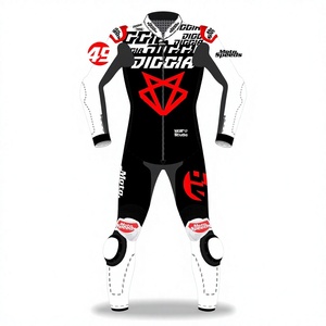 Traje de Motociclismo Fabio Di Giannantonio MotoCP Rucati Racing, Piel de Vacuno/Canguro, Mono para Pista/Motociclismo, Nivel CE 2 - Product Image 1