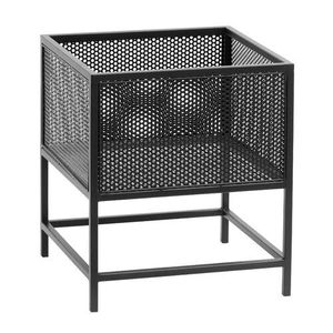 Soporte moderno para macetas de hierro negro con diseño perforado para plantas de interior, estilo minimalista, acabado con recubrimiento en polvo. - Product Image 2