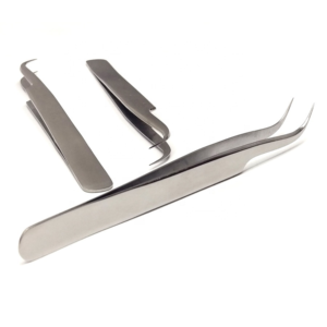 Zullo Industries Professional Stainless Steel Eyelash Extension Tweezers Private Label Pointed Needle Tip Silver Lash <b>Tool</b> - Product Image 1